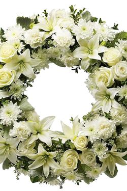 White Lily Wreath