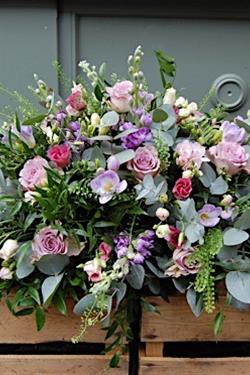 Country garden coffin tribute