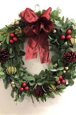 Scarlet Christmas Wreath