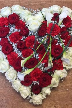 Red &amp; White rose Heart
